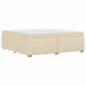 Preview: Bettgestell Creme 200 x 200 cm Stoff