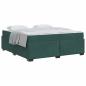 Preview: Bettgestell mit Matratze Dunkelgrün 180 x 200 cm Samt