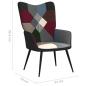 Preview: Relaxsessel mit Hocker Patchwork Stoff
