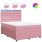 Preview: Boxspringbett mit Matratze Rosa 160x200 cm Samt
