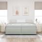 Preview: ARDEBO.de - Bettgestell mit Matratze Hellgrau 200 x 200 cm Samt