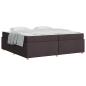 Preview: Bettgestell mit Matratze Dunkelbraun 200 x 200 cm Stoff