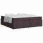 Preview: Bettgestell mit Matratze Dunkelbraun 200 x 200 cm Stoff