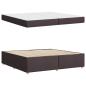 Preview: Bettgestell mit Matratze Dunkelbraun 200 x 200 cm Stoff