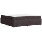 Preview: Bettgestell mit Matratze Dunkelbraun 200 x 200 cm Stoff