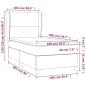 Preview: Boxspringbett mit Matratze & LED Creme 100x200 cm Kunstleder