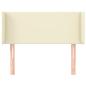 Preview: Kopfteil mit Ohren Creme 93x16x78/88 cm Kunstleder