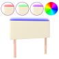Preview: LED Kopfteil Creme 90x5x78/88 cm Kunstleder
