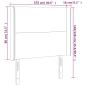 Preview: LED Kopfteil Creme 103x16x118/128 cm Kunstleder
