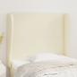 Preview: ARDEBO.de - Kopfteil mit Ohren Creme 103x23x118/128 cm Kunstleder