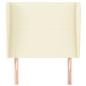 Preview: Kopfteil mit Ohren Creme 103x23x118/128 cm Kunstleder