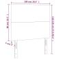 Preview: LED Kopfteil Creme 100x5x118/128 cm Kunstleder