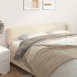 Preview: ARDEBO.de - Kopfteil mit Ohren Creme 203x23x78/88 cm Kunstleder