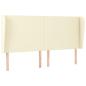 Preview: Kopfteil mit Ohren Creme 203x23x118/128 cm Kunstleder