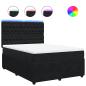 Preview: Boxspringbett mit Matratze Schwarz 140x200 cm Samt