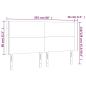 Preview: LED Kopfteil Creme 203x16x118/128 cm Kunstleder