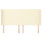 Preview: Kopfteil mit Ohren Creme 203x16x118/128 cm Kunstleder