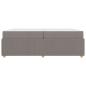 Preview: Bettgestell mit Matratze mit Matratze Taupe 200 x 200 cm Stoff