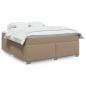 Preview: ARDEBO.de - Boxspringbett Matratze Cappuccino-Braun 180x200 cm Kunstleder
