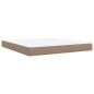 Preview: Boxspringbett Matratze Cappuccino-Braun 180x200 cm Kunstleder