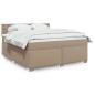 Preview: ARDEBO.de - Boxspringbett Matratze Cappuccino-Braun 180x200 cm Kunstleder