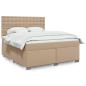Preview: ARDEBO.de - Boxspringbett Matratze Cappuccino-Braun 180x200 cm Kunstleder