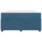 Preview: Bettgestell mit Matratze mit Matratze Blau 160 x 200 cm Samt