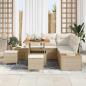 Preview: Garten-Sofa-Set mit Kissen mit Speicher 8 pcs Beige Poly Rattan