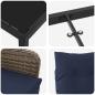Preview: Garten Essgruppe 3 pcs Grau Poly-Rattan