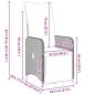 Preview: Garten Essgruppe 3 pcs Grau Poly-Rattan