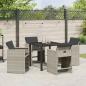 Preview: Garten Essgruppe 5 pcs Hellgrau Poly-Rattan