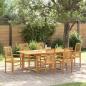 Preview: ARDEBO.de - Garten Essgruppe 7 pcs Braun 200 x 100 x 75 cm Teak-Massivholz