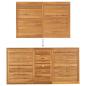 Preview: Garten Essgruppe 7 pcs Braun 200 x 100 x 75 cm Teak-Massivholz