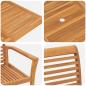 Preview: Garten Essgruppe 7 pcs Braun 200 x 100 x 75 cm Teak-Massivholz