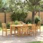 Preview: ARDEBO.de - Garten Essgruppe 7 pcs Braun 200 x 100 x 75 cm Teak-Massivholz