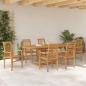 Preview: Garten Essgruppe 7 pcs Braun 200 x 100 x 75 cm Teak-Massivholz