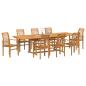 Preview: Garten Essgruppe 9 pcs Braun 280 x 100 x 75 cm Teak-Massivholz