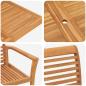 Preview: Garten Essgruppe 9 pcs Braun 280 x 100 x 75 cm Teak-Massivholz