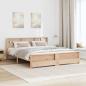 Preview: Bettgestell mit Kopfteil Braun 200 x 200 cm Massivholz Kiefer