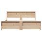 Preview: Bettgestell mit Kopfteil Braun 200 x 200 cm Massivholz Kiefer