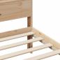 Preview: Bettgestell mit Kopfteil Braun 200 x 200 cm Massivholz Kiefer