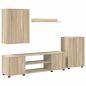 Preview: 4-teilige TV-Schrank Set 4 pcs Sonoma Eiche Holzwerkstoff