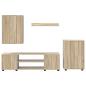 Preview: 4-teilige TV-Schrank Set 4 pcs Sonoma Eiche Holzwerkstoff