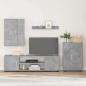 Preview: ARDEBO.de - 4-teilige TV-Schrank Set 4 pcs Betongrau Holzwerkstoff