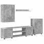 Preview: 4-teilige TV-Schrank Set 4 pcs Betongrau Holzwerkstoff