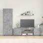 Preview: 4-teilige TV-Schrank Set 4 pcs Betongrau Holzwerkstoff