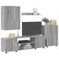 Preview: 4-teilige TV-Schrank Set 4 pcs Grau Sonoma Holzwerkstoff
