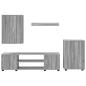 Preview: 4-teilige TV-Schrank Set 4 pcs Grau Sonoma Holzwerkstoff