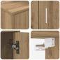 Preview: 4-teilige TV-Schrank Set 4 pcs Eiche handwerklich Holzwerkstoff