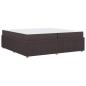 Preview: Bettgestell mit Matratze Dunkelbraun 200 x 200 cm Stoff